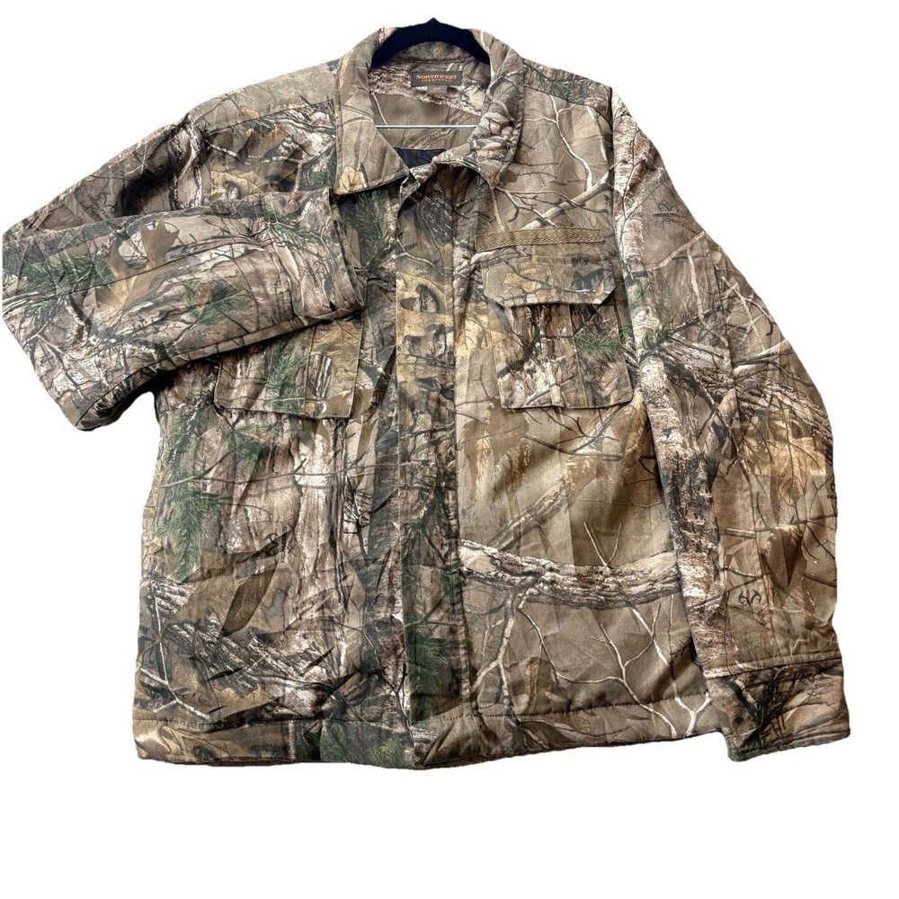Mens Camouflage Hunting‎ Jacket Medium Outdoor Insulated Woodland Camo Workwear